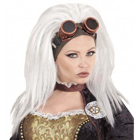 Peluca Steampunk con Gafas