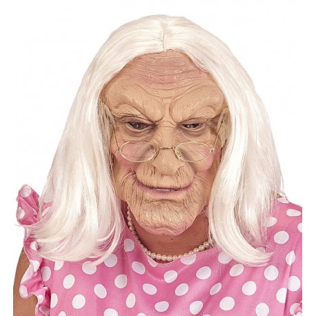 Máscara Vieja con Peluca