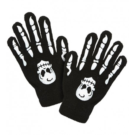 Guantes de Huesos con Calavera