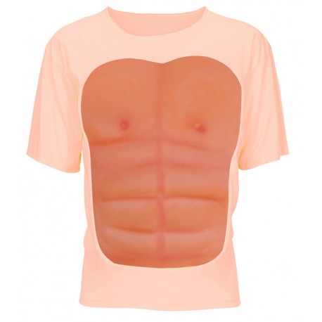 Camiseta con Pecho Músculos