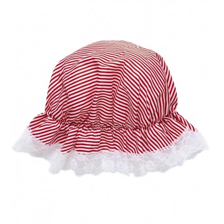 Gorro de Rayas Blanco y Rojo