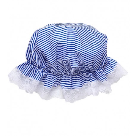 Gorro de Rayas Blanco y Azul