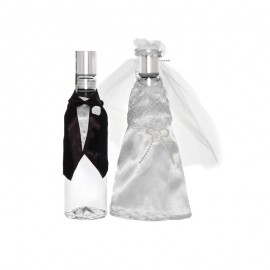 2 Fundas para Botella forma Novios 2 Fundas para Botella forma Novios