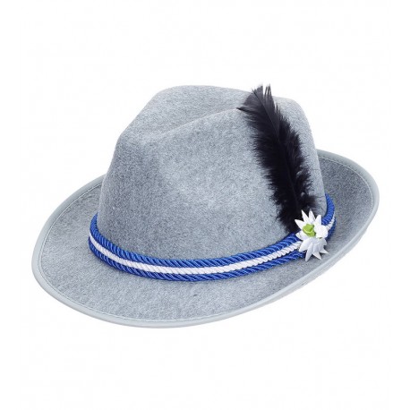 Fedora Bavaria con Flor y Pluma