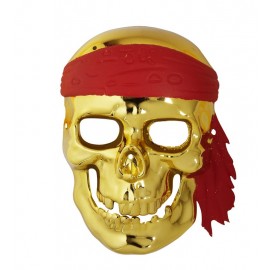 Mascara Calavera Pirata Plateado