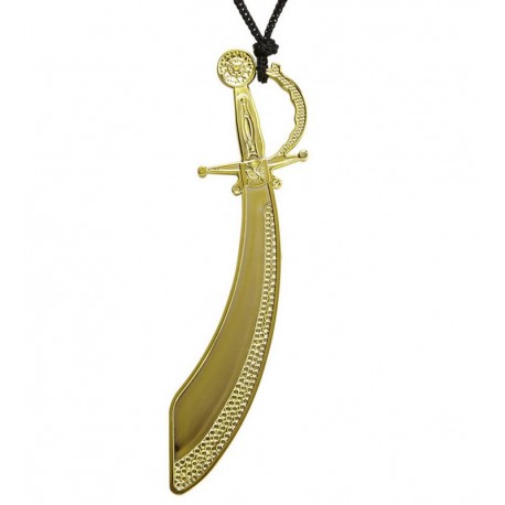 Collar Sabre Pirata Dorado