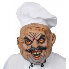 Máscara Cabeza Completa Cocinero Maligno con Gorro