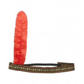 Cinta para La Cabeza Indio Lujo con Pluma de Pvc