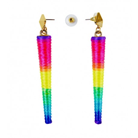 Pendientes Cono Fluorescente Multicolor