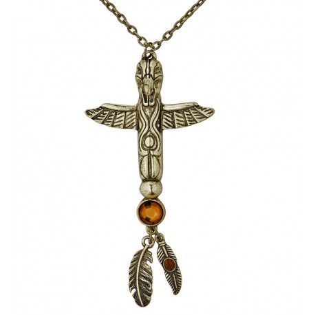 Collar Totem Indio con Gema