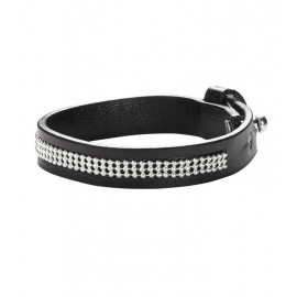 Pulsera en Cuero Negro con Tachuelas Pulsera en Cuero Negro con Tachuelas