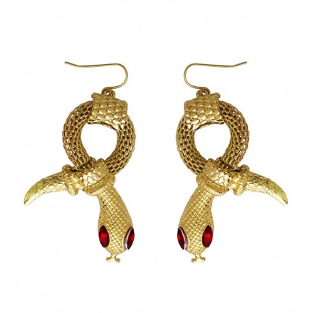 Pendientes Serpiente Ojos Rojos