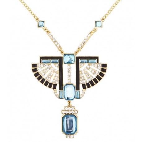 Collar Faraón Dorado con Gemas Topazio