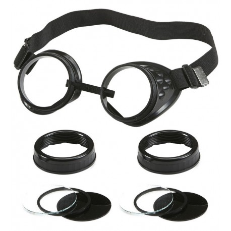 Gafas Negras con Lentes Múltiples