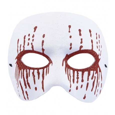 Máscara Psycho con Ojos Ensangrentados Glitter