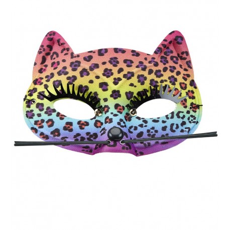Máscara Leopardo Arcoiris
