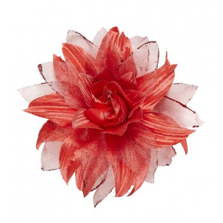 Pinza de Pelo Flor con Purpurina