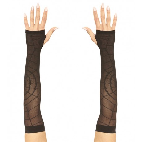 Guantes Largos sin Dedos Telaraña