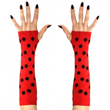 Guantes Sin Dedos Mariquita