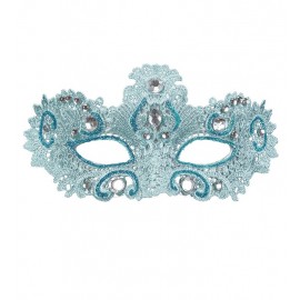 Antifaz de Encaje con Glitter y Gemas Antifaz de Encaje con Glitter y Gemas
