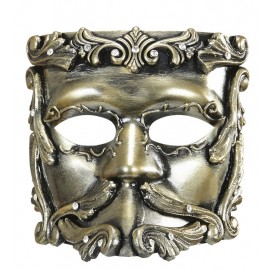 Máscara Casanova de Bronce con Strass Lujo Máscara Casanova de Bronce con Strass Lujo
