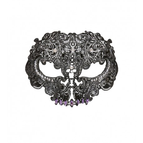 Máscara Calavera de Encaje con Strass