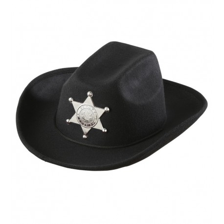 Sombrero Sheriff de Fieltro Negro