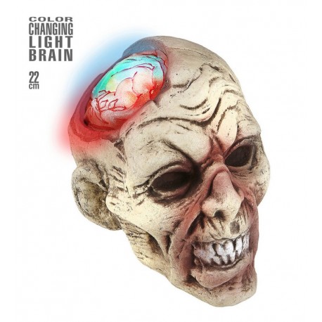 Cabeza de Zombie con Cerebero Que Cambia de Color