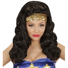 Peluca de Mujer Superheroe con Cinta Peluca de Mujer Superheroe con Cinta