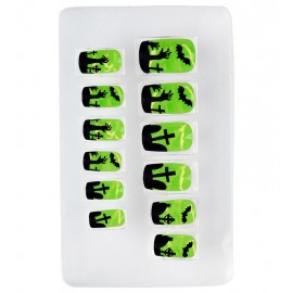 Set de 12 Uñas Fluoerescentes Encantadas Set de 12 Uñas Fluoerescentes Encantadas
