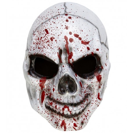 Media Máscara Calavera Ensangrentada de Látex