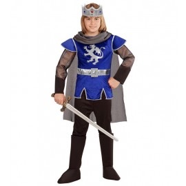 Disfraz de Rey Artú Azul Infantil Disfraz de Rey Artú Azul Infantil