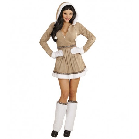 Disfraz de Esquimal Beige para Mujer