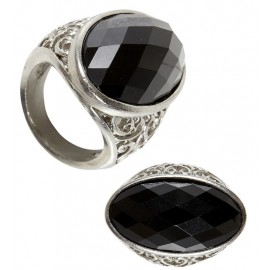 Anillo Gema Negra Gótica Anillo Gema Negra Gótica