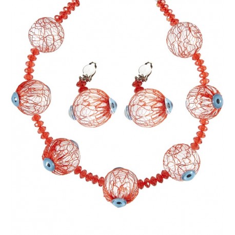 Collar y Pendientes Ojos
