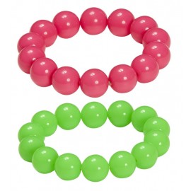 Set de 2 Brazaletes de Cuentas Neon