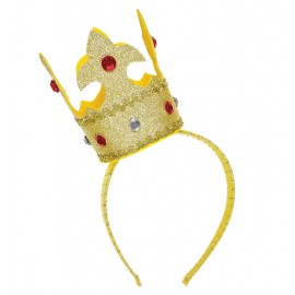 Diadema con Mini Corona Purpurina Diadema con Mini Corona Purpurina