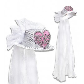 Cilindro de Novia Bride to Be con Velo