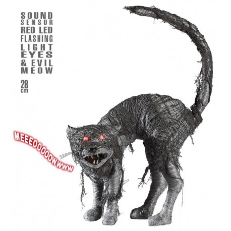 Gato Zombie con Ojos Luminosos y Sonido