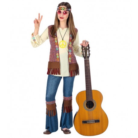 Disfraz de Hippie Paz para Niña