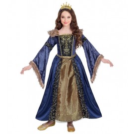 Disfraz Reina Medieval Lujo para Niña