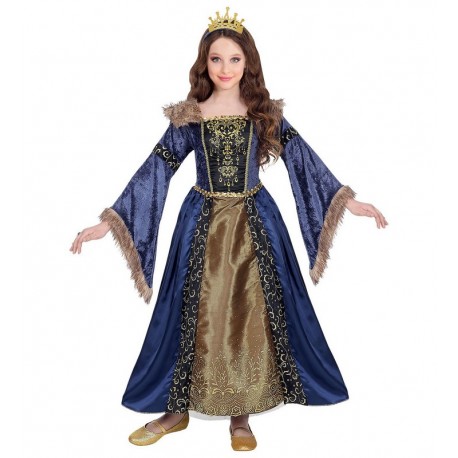 Disfraz Reina Medieval Lujo para Niña