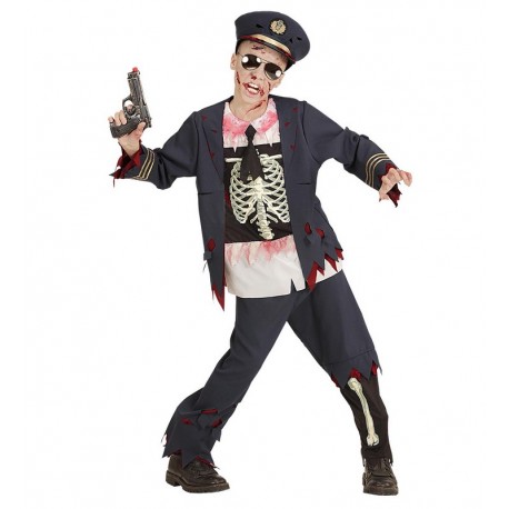 Disfraz de Policía Zombie Infantil
