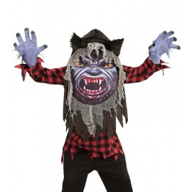 Disfraz Hombre Lobo Cabeza Gigante Infantil