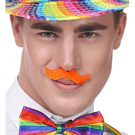 Set de 5 Bigotes Colorados Adhesivos