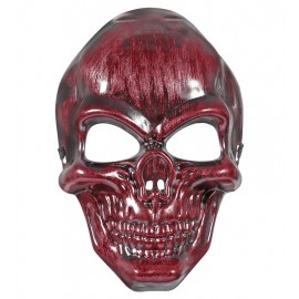 Máscara Calavera Roja Metalizada