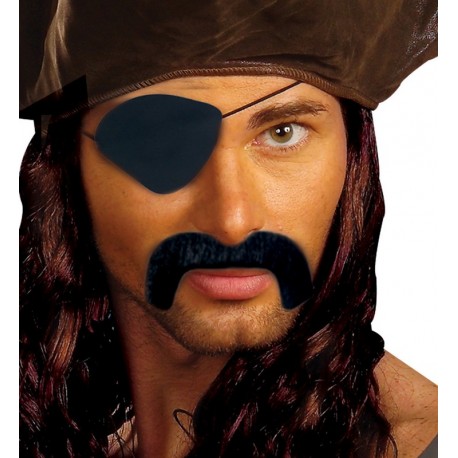 Set Bigote Pirata y Parche para El Ojo