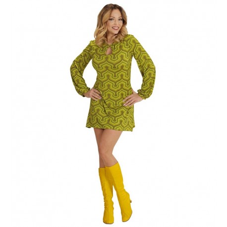 Vestido Mujer Años 70 Dance