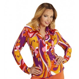 Camisa Mujer Años 70 Orchid