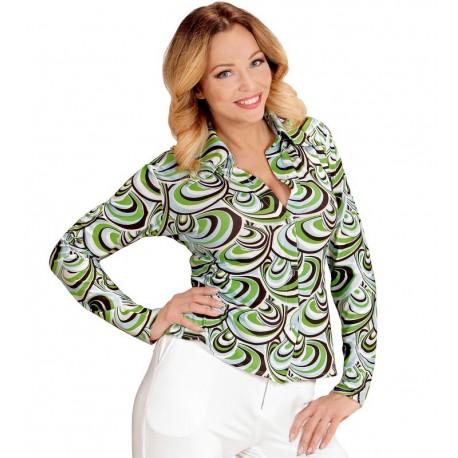Camisa Mujer Años 70 Psychedelic